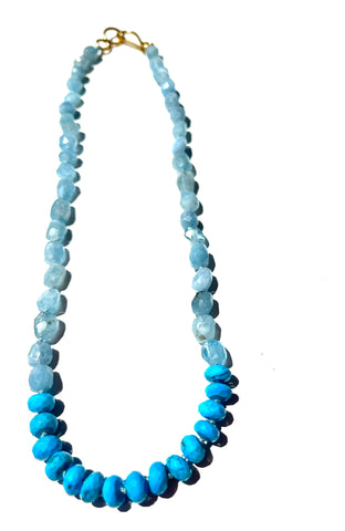 Caribbean Blue Aquamarine & Turquoise Necklace