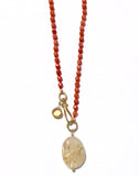 Silk Knotted Coral Necklace