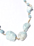 Raw & Polished Aquamarine Necklace