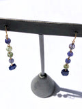 Iolite, Green Tourmaline & Sapphire Earrings - SOLD OUT