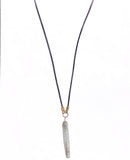 Kyanite on Leather Necklace