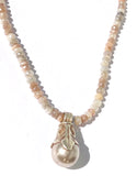Moonstone and Pearl Necklace