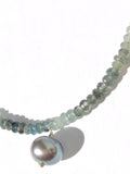 Moss Aquamarine & Pearl Choker Necklace