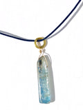 Kyanite on Blue Velvet Cord Necklace
