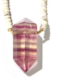 Large Fluorite on Silverite Necklace - SOLD OUT
