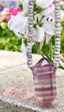 Large Fluorite on Silverite Necklace - SOLD OUT