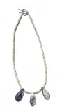 Dendrite Opal on White Silverite Necklace