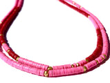 Think Pink Recycled African Bead Necklace