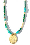 Blue Green & Gold Oh My Necklace - SOLD OUT