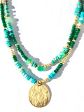 Blue Green & Gold Oh My Necklace - SOLD OUT