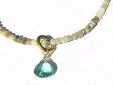 Cat's Eye with Amazonite Drop Necklace