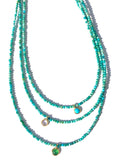 Small But Mighty Turquoise with Turquoise/18k Charm Necklace