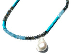 Just Add Water Aquamarine, Labradorite, Turquoise & Pearl Necklace