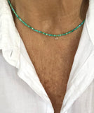 Small But Mighty Diamond & Turquoise Necklace