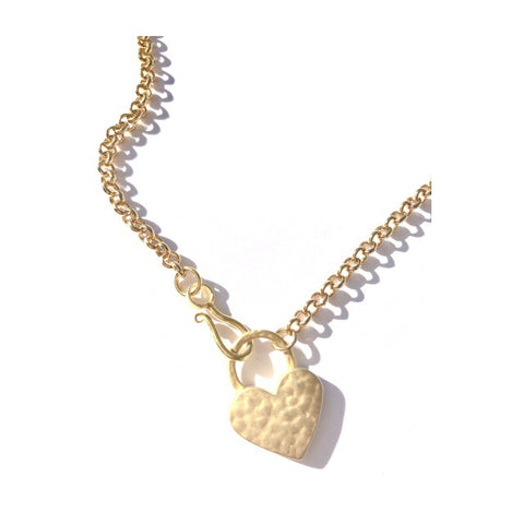 Golden Heart Choker Necklace