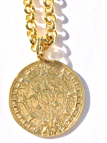 Aztec Calendar Necklace