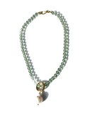 Sea Spray Green Amethyst/Pearl Necklace