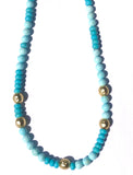 Multi Turquoise & Gold Necklace