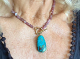 All My Love Raw Ruby/Chrysacola Necklace