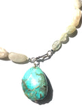 Lit by Moonlight Moonstone/Turquoise Necklace