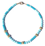 Multi Turquoise & Gold Necklace