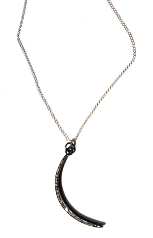 My Heart is the Moon Diamond Crescent Moon Necklace