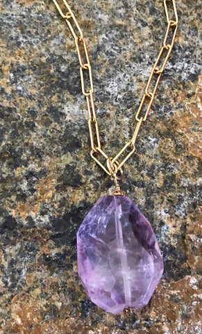 X Large Amethyst Mecklace