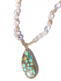Sand & Sea Turquoise & Rutilated Quartz Necklace